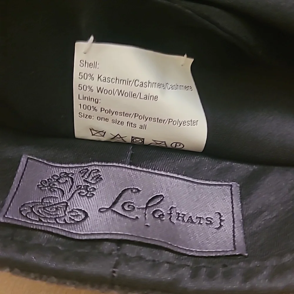 VINTAGE Cashmere/Wool/Leather Brim Lola Lack of Color Hat